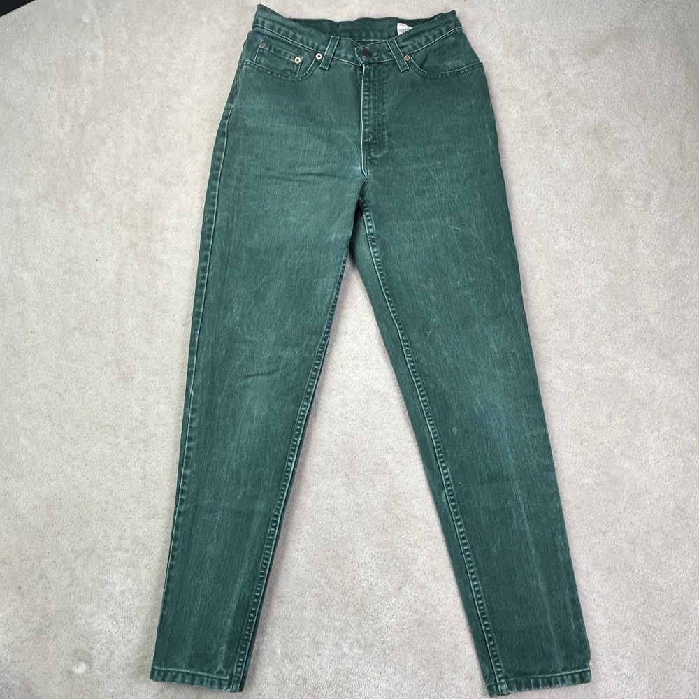 Vtg Levis 512 Slim Fit Tapered Leg Jeans Womens 9 Med USA 90s Green Mom